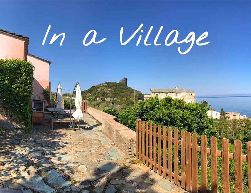 Vacation rentals in the heart of a village in Cap Corse (northern Corsica)